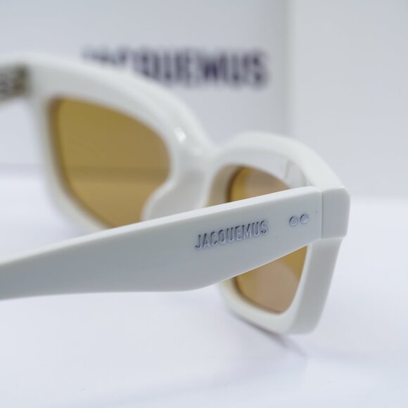 Jacquemus SALON JAC/62 C3 Rectangle Sunglasses - White\\Brown main image 7